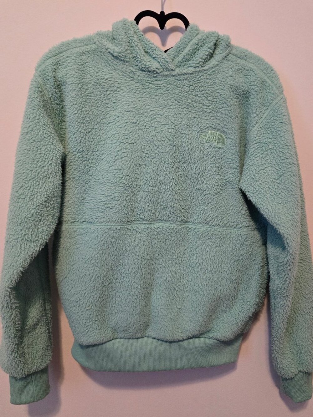 The North Face Green Dunraven Sherpa Pullover Hoodie Size XS